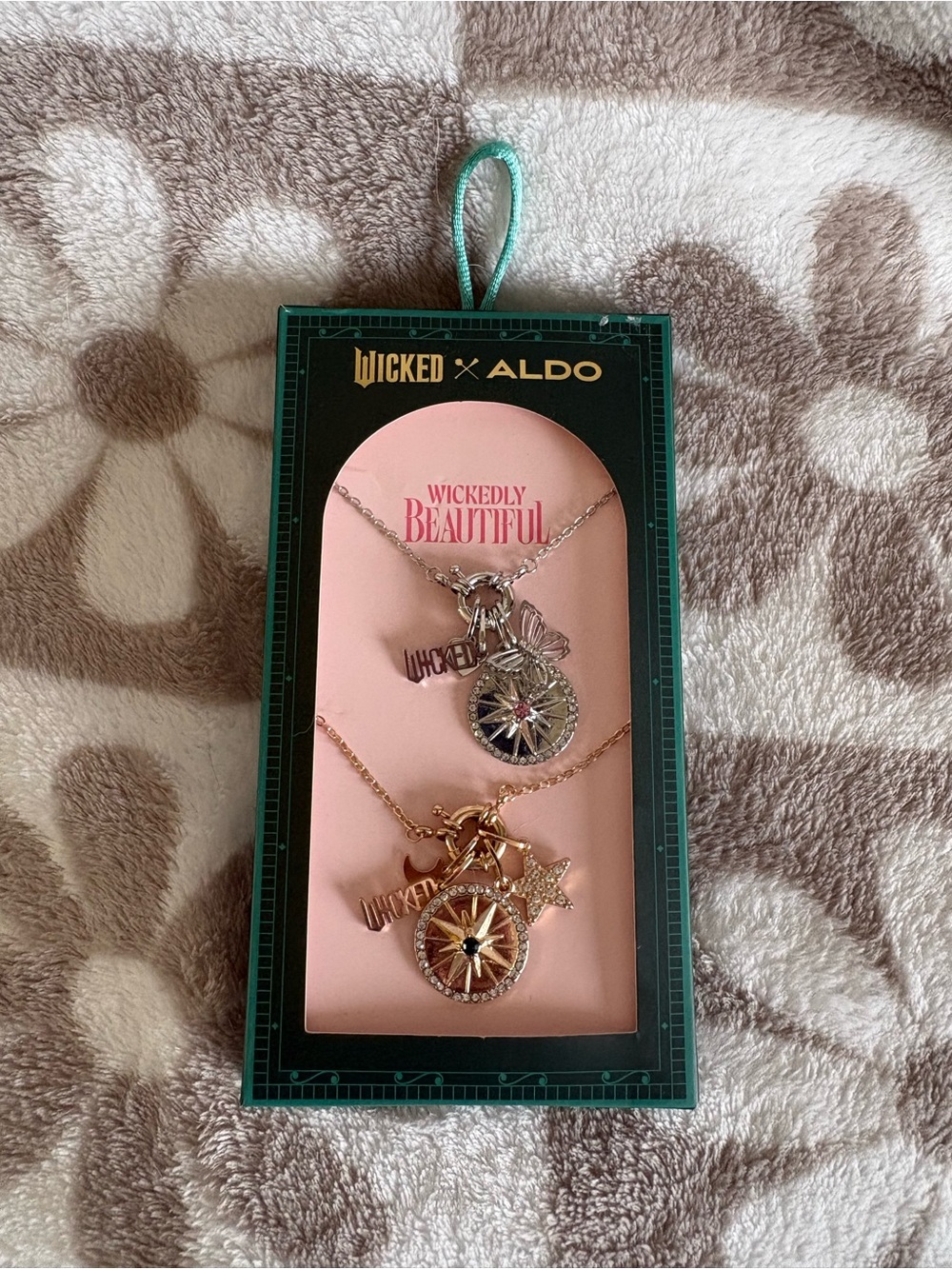 Aldo Two-Tone Pendant Charm Necklace Set in Silver & Gold